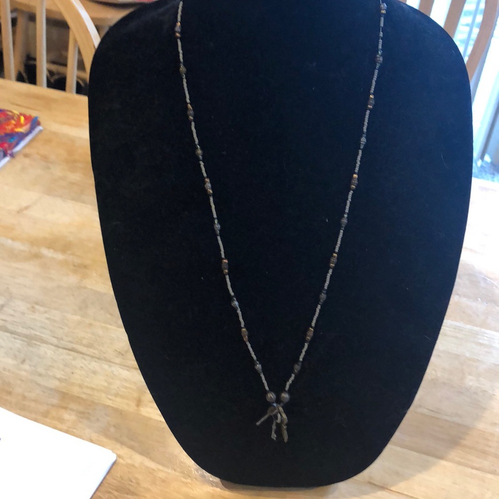 Beaded key necklace
